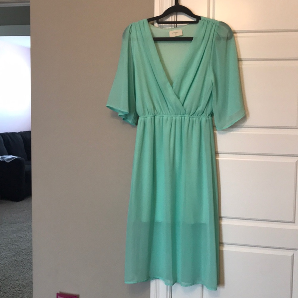 Mint color dress